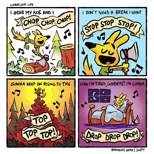 Maybe you need a little ditty to make your day complete ?
#comics #singing #lumberjack #logs #freshair https://t.co/1xghcnXKui 