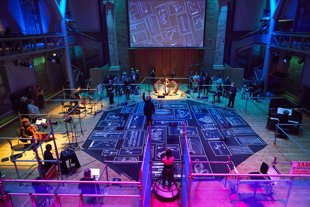lsojerwoodplus's tweet image. #ThrowbackThursday to @ASADRGHIK&apos;s event last month at @lsostlukes as part of @BarbicanCentre Sound Unbound featuring @londonsymphony. Photos by @kevinleighton #newmusic #composercurator #graphicscore #experimental #performanceart