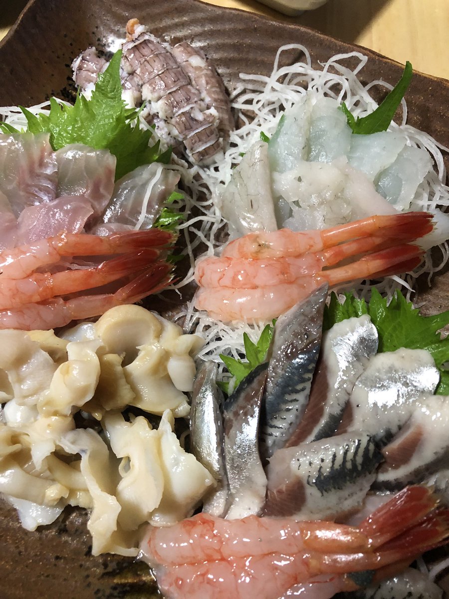 キメラ子持ち On Twitter シャコエビ マゴチ メバル ナンバンエビ イワシ バイ貝 すべて丸物から仕入れて下ごしらえ 盛り付け カミさんのスキル完全復活 地方都市新潟 どうでしょう にいがたうみそらまちごはん 刺身 地魚 新潟 うんめかったですて
