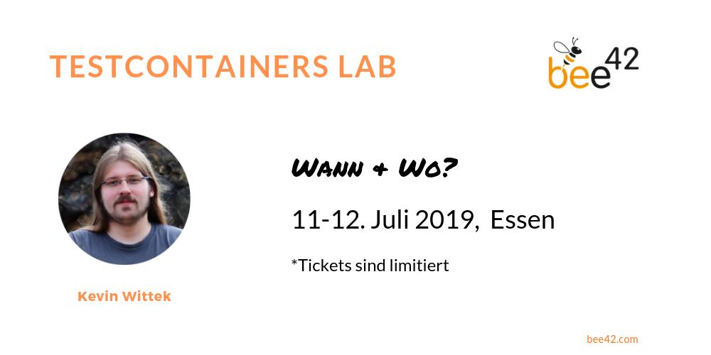 bee42 solutions gmbh (@bee42solutions) on Twitter photo Du möchtest mehr über #Testcontainers und #Java erfahren?
Am 11-12.07.2019 findet ein Training dazu mit <a href="/Kiview/">Kevin Wittek</a> in Essen statt.
Plätze sind limitiert.
🐦🐦Melde dich jetzt an und sichere dir ein Early-Bird-Ticket🐦🐦:
bee42.com/de/trainings/c…
#k8s #kubernetes #microservices Du möchtest mehr über #Testcontainers und #Java erfahren?
Am 11-12.07.2019 findet ein Training dazu mit <a href="/Kiview/">Kevin Wittek</a> in Essen statt.
Plätze sind limitiert.
🐦🐦Melde dich jetzt an und sichere dir ein Early-Bird-Ticket🐦🐦:
bee42.com/de/trainings/c…
#k8s #kubernetes #microservices