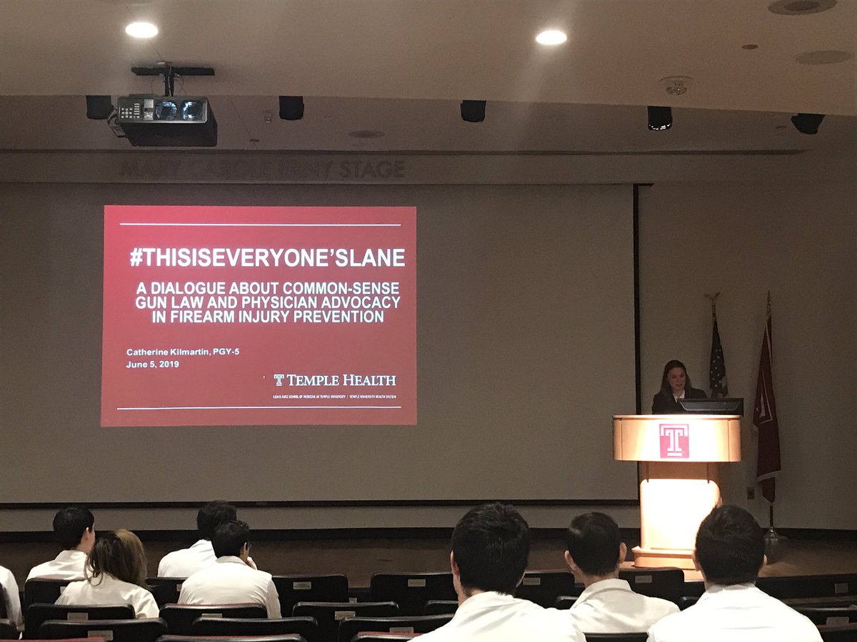 Jessica Beard, MD, MPH (@jessicahbeard) on Twitter photo Chief resident grand rounds <a href="/TempleSurgery/">TUHS Dept of Surgery</a> by @KitKilmartin on common sense gun laws and physician advocacy! Chief resident grand rounds <a href="/TempleSurgery/">TUHS Dept of Surgery</a> by @KitKilmartin on common sense gun laws and physician advocacy!