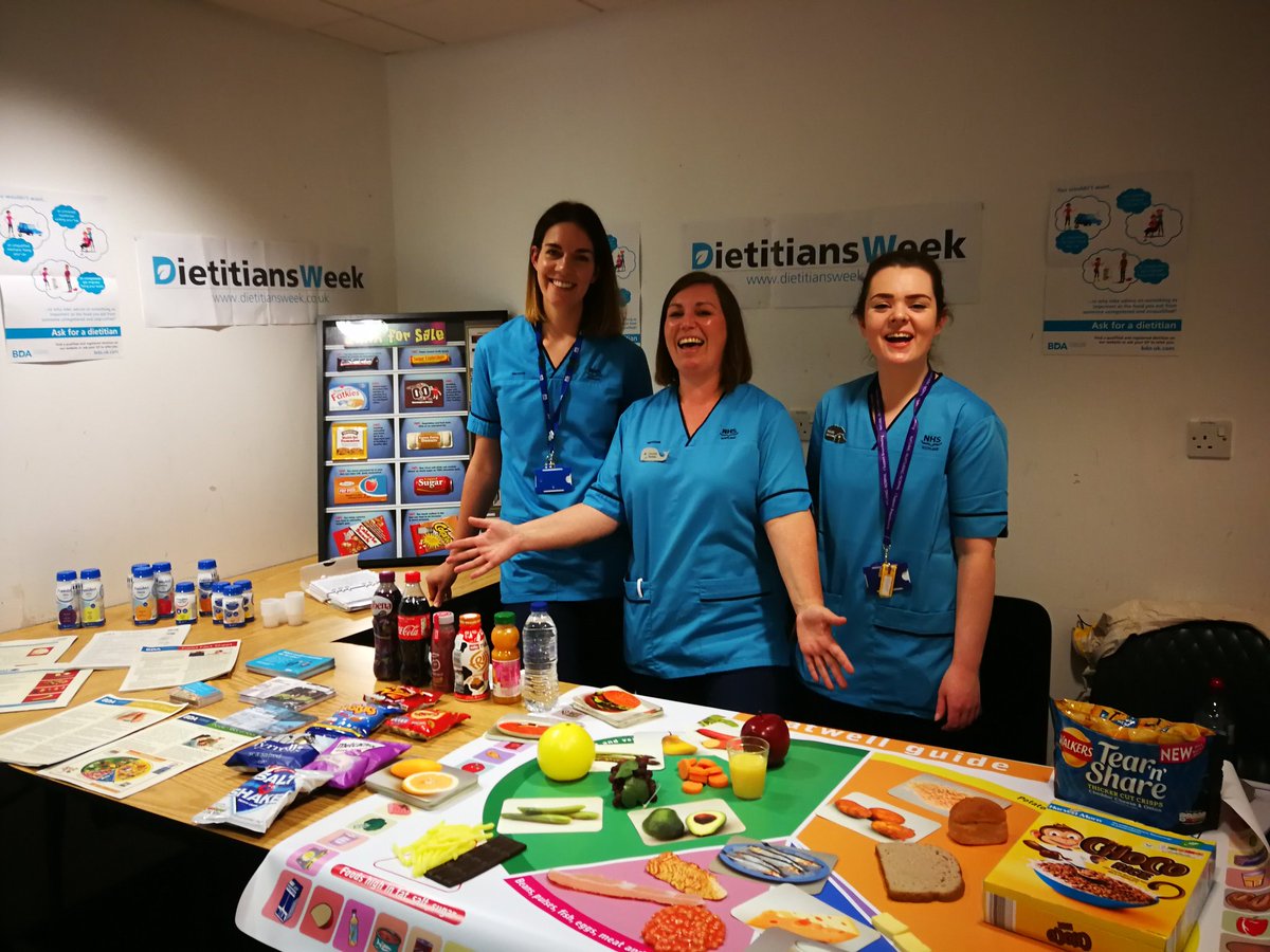 An afternoon well spent offering support to staff and visitors alike, signposting them to resources and services that would be of benefit #WhatDietitiansDo #DietitiansWeek @NHSLDietetics @BDA_Scotland @BDAWOSBranch @christisam10 @DietitianFos @Gibson80Gibson @NHSLDietetics
