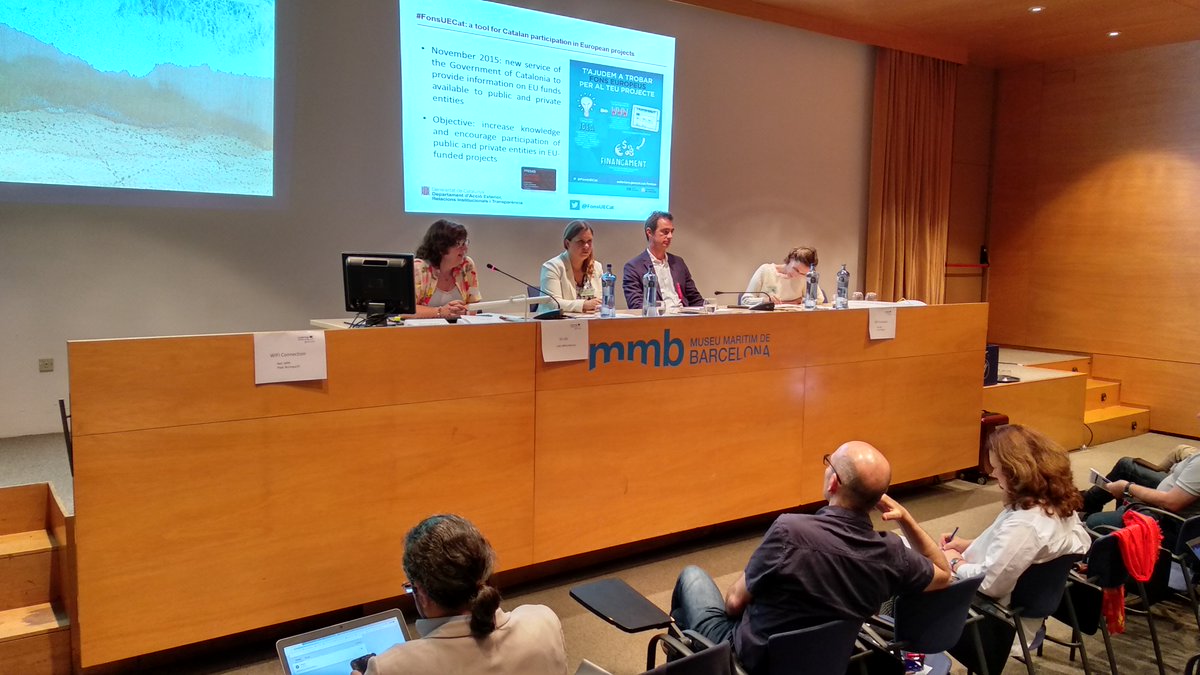 MPA_adapt's tweet photo. The last session of #MPAConference is about #funding, with Sophie Scarvelis (@MEDProgramme) Vincent Ernoux (@ENICBCMed), Paloma Pacheco (@FBiodiversidad). Moderates: Conxita Font (@FonsUECat) #MPAdapt https://t.co/ui6MlumkiM