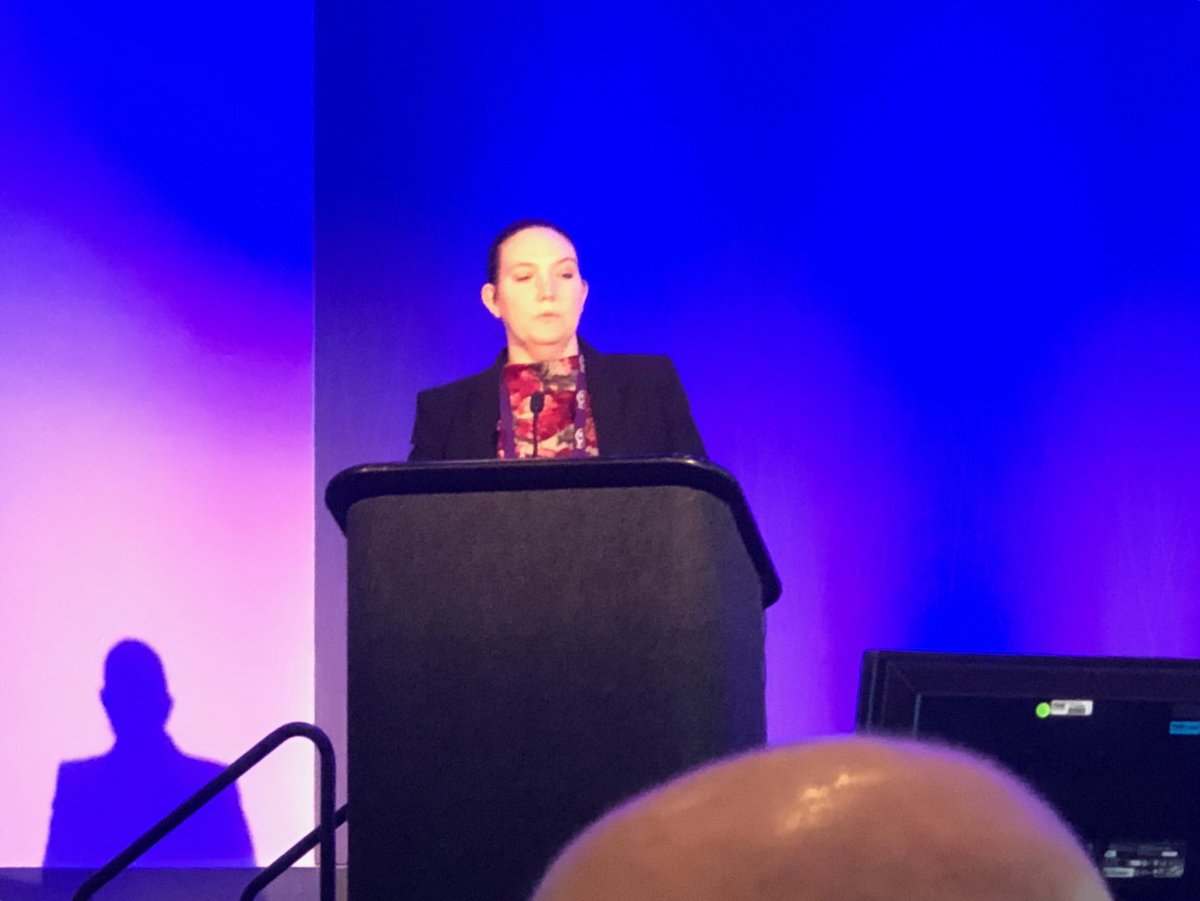 MarkSoliman's tweet photo. .@CRCOrlando’s Dr Katherine Foley speaking on gender #implicitbias in robotic #colorectalsurgery resident training using the #APDCRS case log system. @fascrs_updates #ascrs19 @amirbastawrous https://t.co/ZpqqRUkErJ