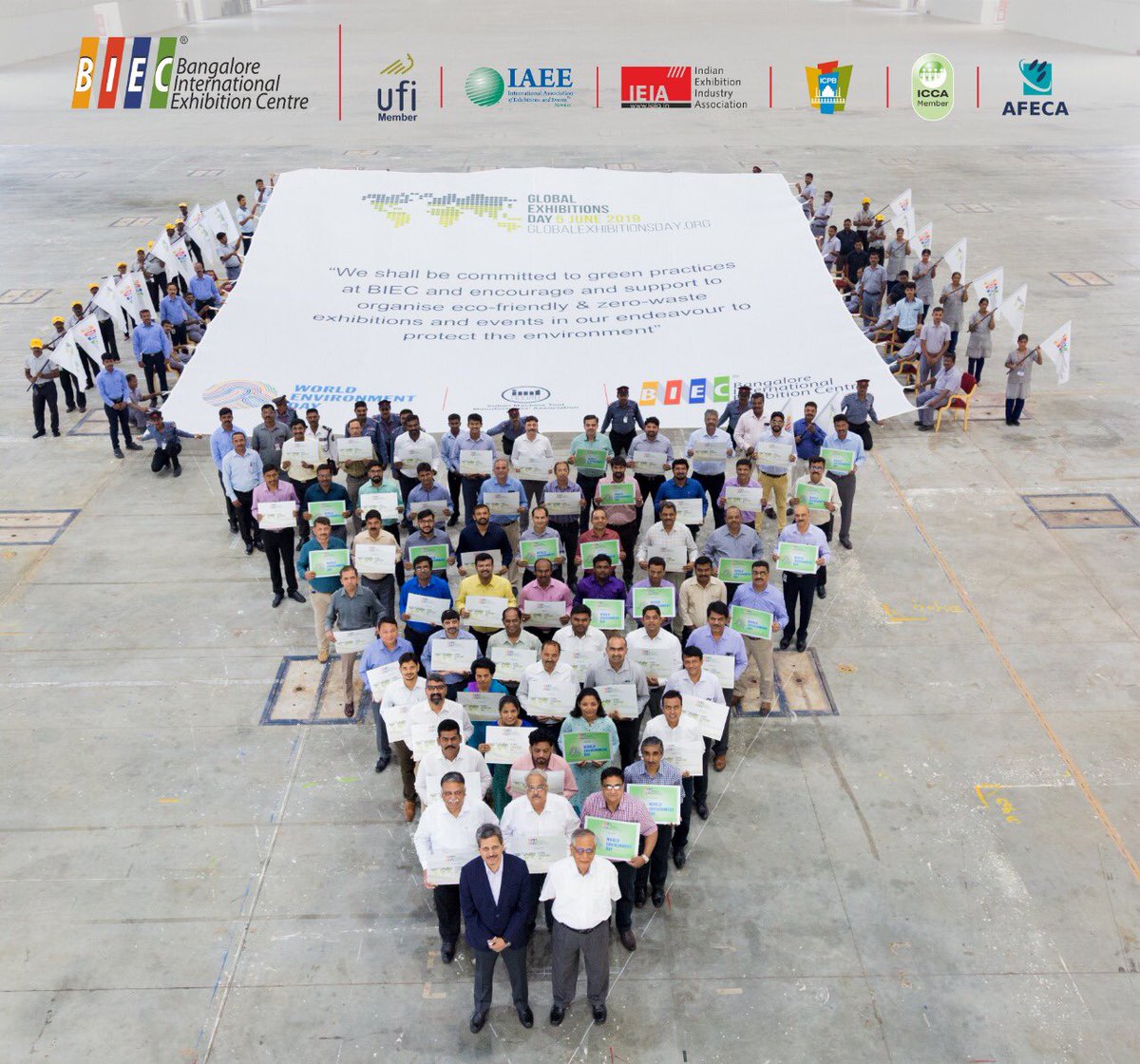 Giant banner displaying BIEC support to Global Exhibition Day / World Environment Day - 
<a href="/kaihattendorf/">kaihattendorf</a> <a href="/IEIA_sec/">IEIA - Indian Exhibition Industry Association</a> <a href="/UFILive/">UFI</a> <a href="/UFIDigital/">UFI Digital</a> <a href="/IAEE_HQ/">IAEE Headquarters</a>