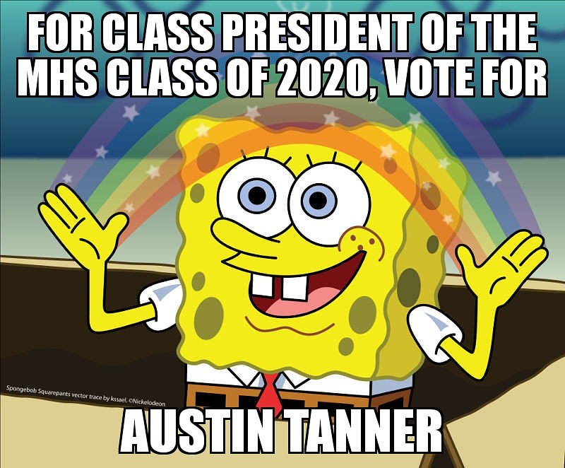 AustinT2002Bull's tweet photo. @MelvindaleHigh Class Of 2020!!! Don't forget to #vote for me today!!! #Retweet #AustinForPresident https://t.co/bEbHGWsSDM