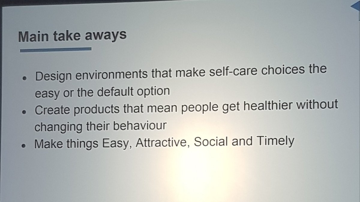 #aesgp55 The Behavioural Insights Team: nudging for #selfcare
