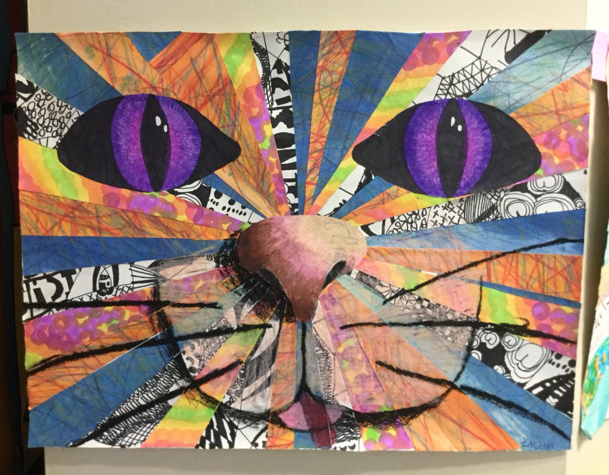 JHallson's tweet photo. Fifth Grade PC students were busy using the principles of design to create these wonderful animals! https://t.co/AE44ne5e9F