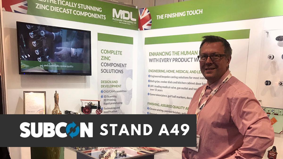 MDL1930's tweet photo. After a fantastic first day, we are halfway through a busy second day of @SubconShow!. It has been great to speak to so many of you. Visit stand A49 to talk about your projects and the chance to walk away with a die cast miniature. 

#Subcon19 #Manufacturing #SubconShow https://t.co/DZlfkM91i6