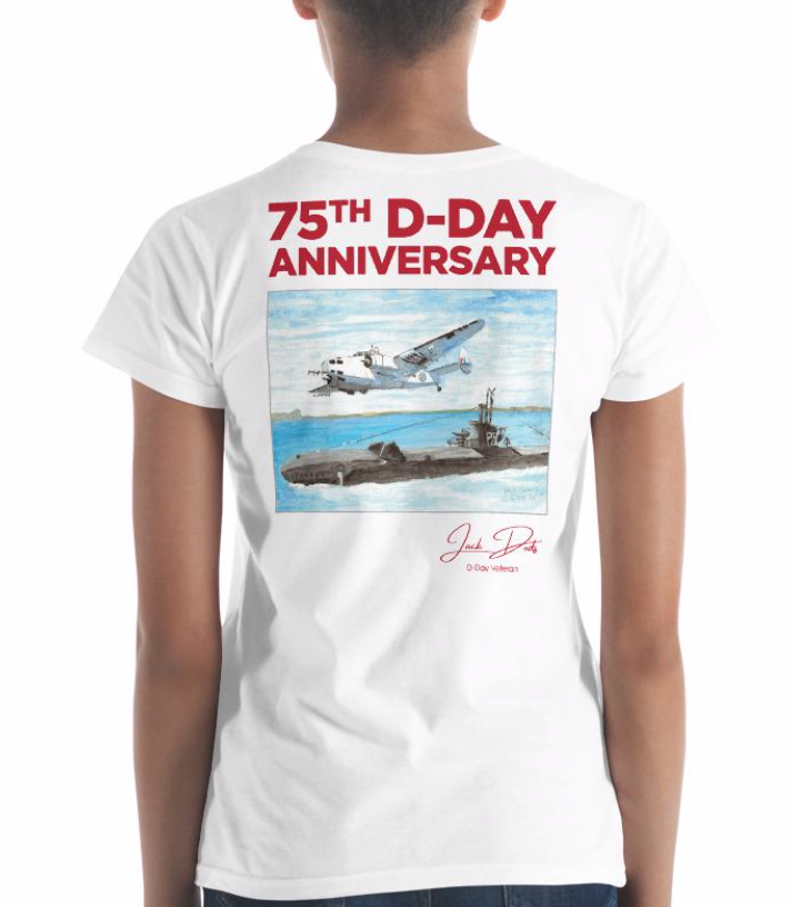 PerleyHealth's tweet photo. Looking to commemorate D-Day and honour those who served all year? Purchase a t-shirt featuring original art from D-Day Veteran Jack Dods. Available in grey, white and red (perfect for Canada Day!). https://t.co/z0mpBnFtBd #seemecare #perleyrideau #DDay75 #iknowjack https://t.co/Nsy4Yf3RXx