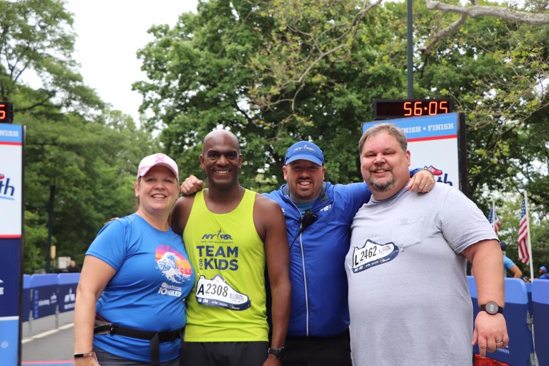 It was all smiles and pure energy before the work-day began, today at the #1ForYou1ForYouth 5K. Staff, volunteers, runners and #RisingNYRR rose up early for the worldwide celebration of running that is #GlobalRunningDay! Stay tuned for the festivities throughout the day.