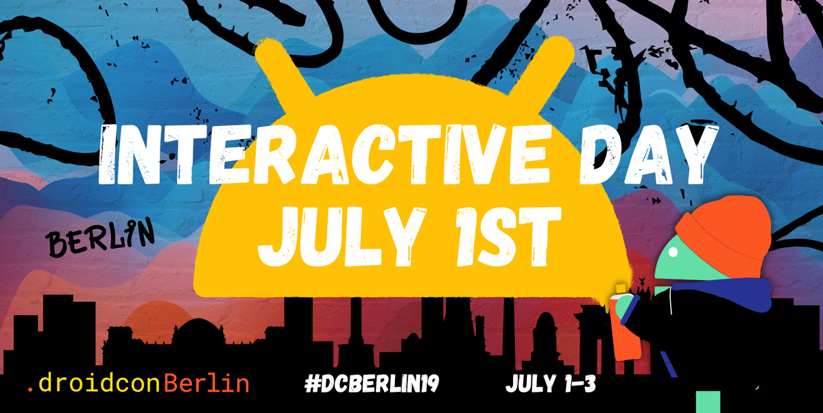 droidconBerlin's tweet photo. Our #InteractiveDay will take place on July 1st at #DCBERLIN19. Following the #barcamp principle, we want all of you to bring your topics, stories and questions to share and discuss with us on this day! For further information visit our website: https://t.co/nlaCwWgdDS https://t.co/XMbHVBZ2Ja