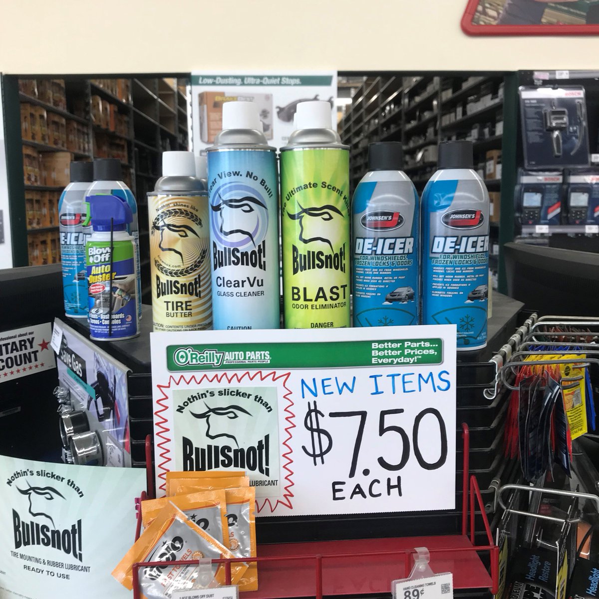 thebullsnot's tweet photo. Thank you O’Reilly Auto Parts, for test marketing the BullSnot! family of products at your store in Dalton, Georgia.  O’Reilly’s is a true supporter of small business and product innovation.  #OReillyAuto #BullSnot! https://t.co/45IeZMOAEb