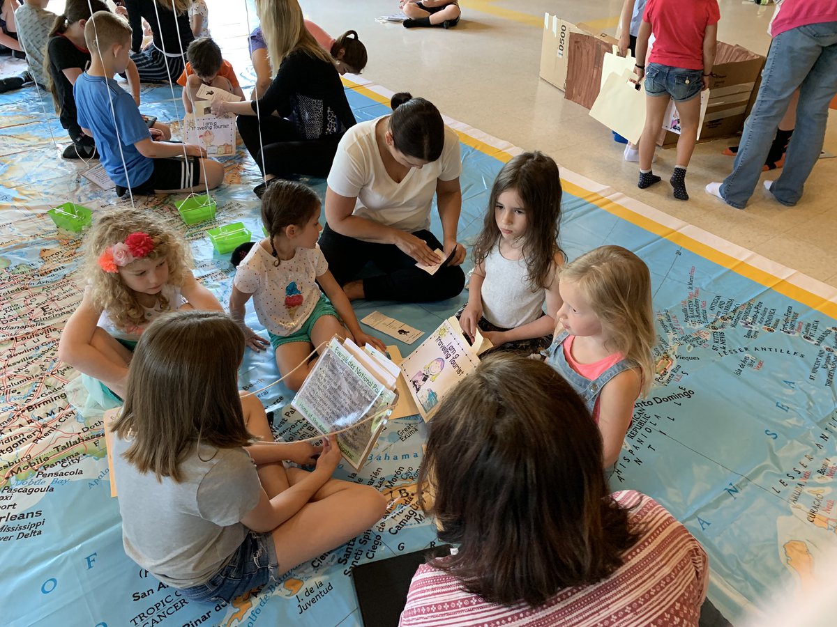 MrsParnellsKSs's tweet photo. Exploring American Symbols on the GIANT North America map. Thank you parent/adult tour guides and 4th grade experts! Amazing engaged social studies in action. #bpschat #bpspineglen https://t.co/KI32cYBatu