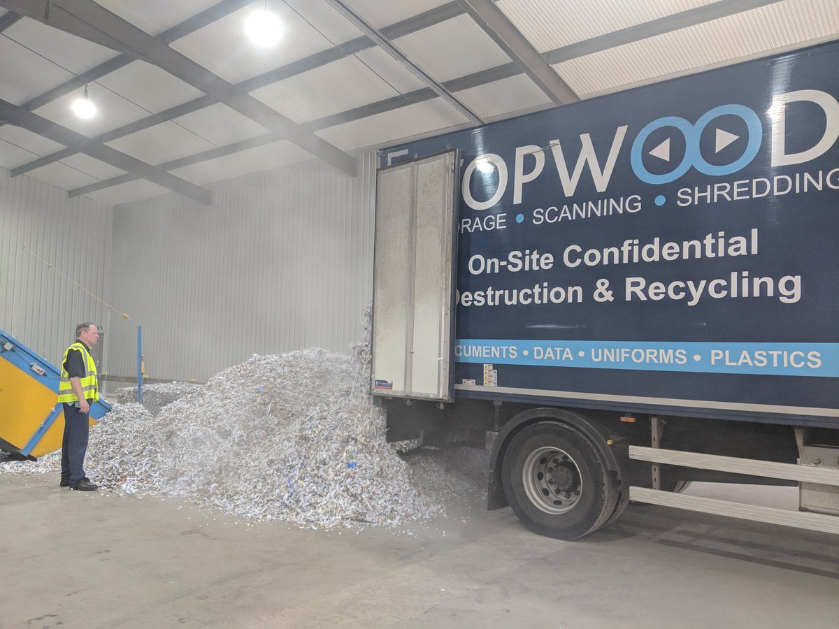 100% of the paper shredded at Topwood is recycled.
Topwood recycles 30 tonnes every week.
Each tonne of paper recycled saves 17 trees, which means Topwood contribute to saving approx. 510 trees every week!
#papershredding
#Recycling 
#WorldEnvironmentDay