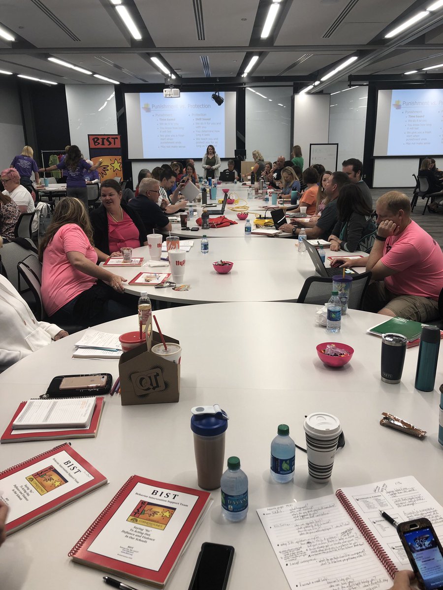 DrHutchLSR7's tweet photo. Day 2 of #r7bist with @LSR7 and @MartyHuitt ! It’s a good problem to have when you have to take a panoramic photo to fit all your teachers in! Here’s to stretching our brains this morning! #mustangnation #R7LEADS https://t.co/vvJslm8Tqn