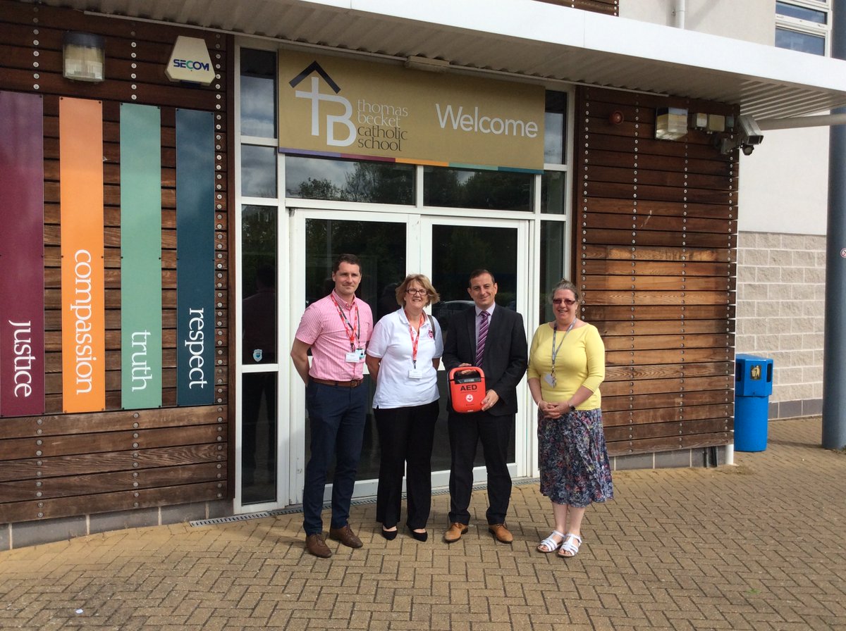 becketcs's tweet photo. We are very happy to join the DIPPS journey and place a lifesaving defibrillators at school for our community, which will increase the odds of survival for the 80,000-120,000 people who will suffer a cardiac arrest in a public place in the UK each year. @NTelegraph @NGHnhstrust https://t.co/H5lNTdKatF