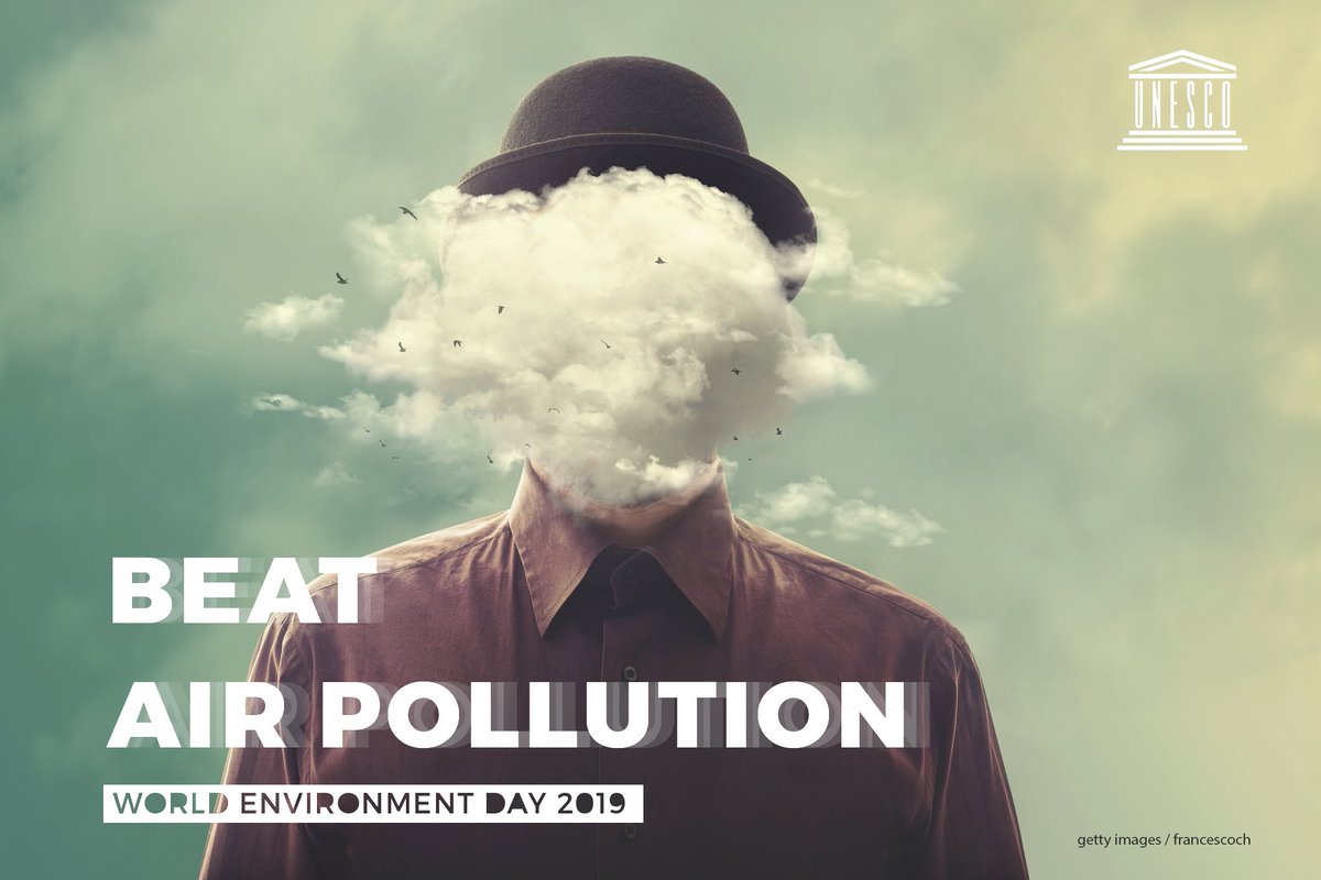 UNESCO's tweet photo. Air pollution is a silent killer, that claims 7 million lives a year
The toxins slip deep into our respiratory &amp; circulatory systems damaging our heart, lungs &amp; brain.

Let's join together to #BeatAirPollution!

ℹ️ https://t.co/zXGNO4XBUJ #WorldEnvironmentDay https://t.co/4USiFln1wF