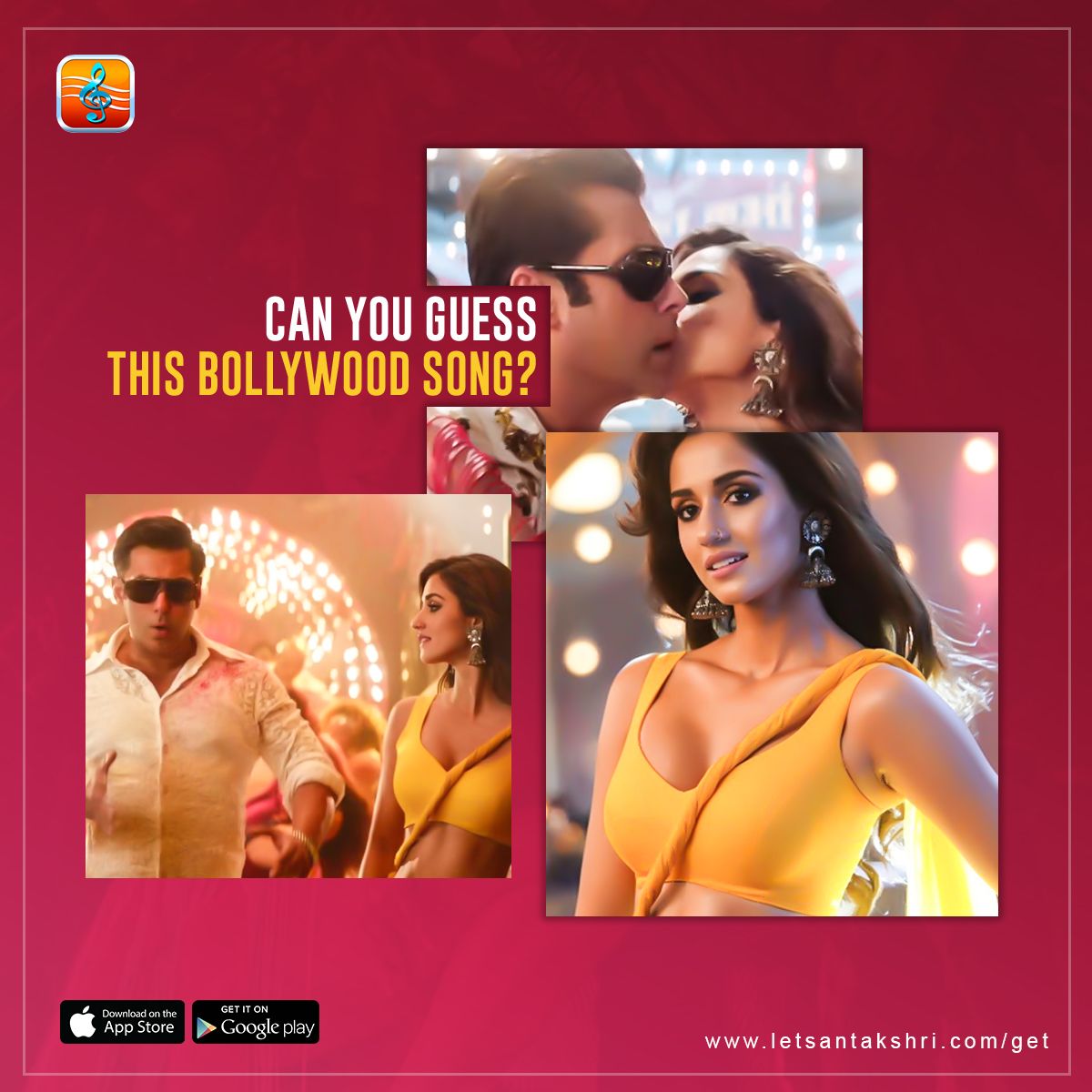 Can you guess this Bollywood song?
.
.
#Music #Bollywood #Games #Salmankhan #Quiz #Dance #installapp #favourite #songs
#LetsAntakshri
.
Download the app now: 
iOS - apple.co/2JA0DvX 
Android - bit.ly/2JB6SzF