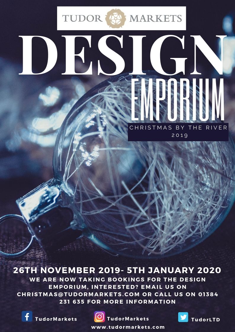 Tudor Markets have an exciting opportunity for those of you that specialize in hand made arts and crafts at Christmas By The River 2019.

For more information on our Design Emporium please contact us on 01384 231 635 or email on christmas@tudormarkets.com.