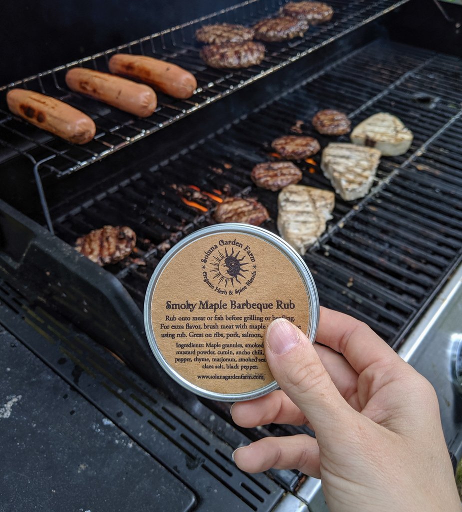 Four Seasons Farm Pantry (@fsfarmpantry) on Twitter photo Get ready for grilling season with <a href="/SolunaGrdnFarm/">Soluna Garden Farm</a>'s rub blends. Sweet and smoky, Smoky Maple Barbeque Rub is delicious on anything and everything: steak, burgers, chicken, fish, veggies or even pineapple. Once you try it, you"ll never grill with out it! #organicspices #grilling Get ready for grilling season with <a href="/SolunaGrdnFarm/">Soluna Garden Farm</a>'s rub blends. Sweet and smoky, Smoky Maple Barbeque Rub is delicious on anything and everything: steak, burgers, chicken, fish, veggies or even pineapple. Once you try it, you"ll never grill with out it! #organicspices #grilling