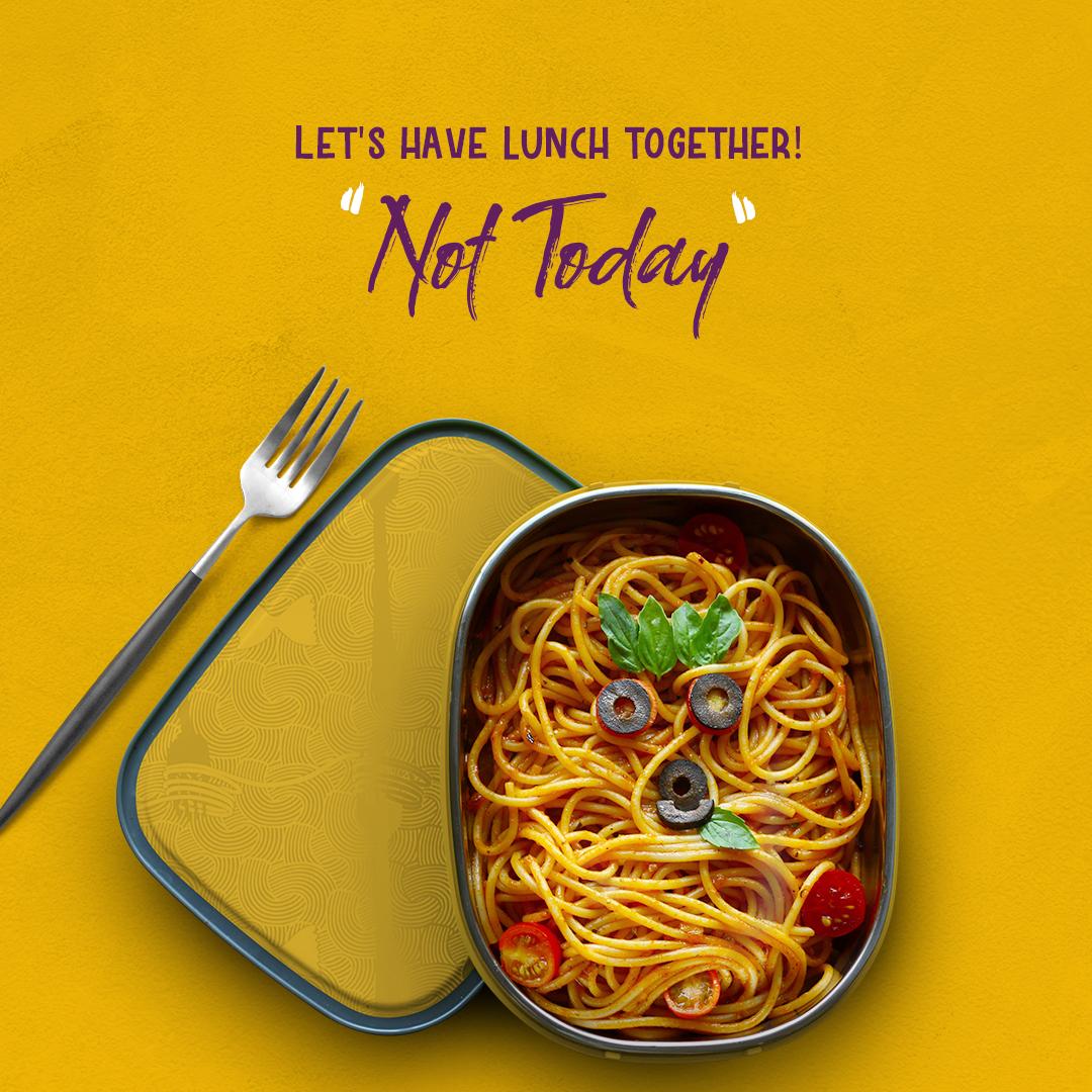 DelMonte_In's tweet photo. When there's spaghetti in your tiffin, sharing is obviously impossible. #DelMonte #Pasta #LunchBox #Tiffin https://t.co/uoDSyTdxtx