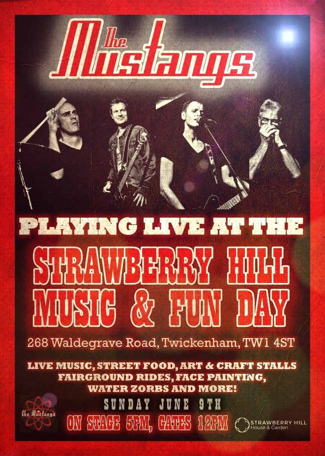 The Mustangs (UK) (@themustangsuk) on Twitter photo We love playing the <a href="/strawbhillhouse/">Strawberry Hill House & Garden</a> Music & Fun Day.....a fabulous day of music and fun for the whole family, this Sunday 9th June. We will be on stage at 5pm so please join us x We love playing the <a href="/strawbhillhouse/">Strawberry Hill House & Garden</a> Music & Fun Day.....a fabulous day of music and fun for the whole family, this Sunday 9th June. We will be on stage at 5pm so please join us x