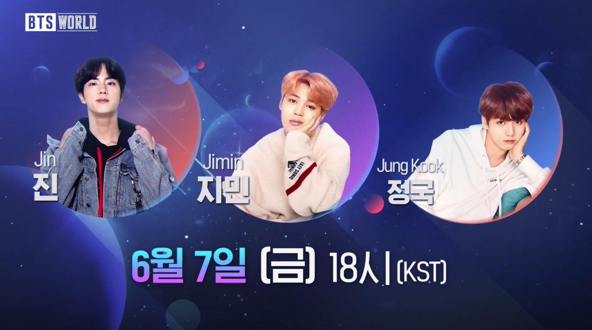 TDCMBTS's tweet photo. [INFO] 190605
Ost 1st của "BTS WORLD" sẽ do bộ 3 #Jin, #Jimin và #Jungkook thể hiện sẽ phát hành vào 7/6 (Thứ 6) lúc @ 4PM VN🇻🇳

(*Có thể: #VOPE ra mắt 14/6, #RM &amp; #Suga là 21/6 và game là 26/6)

©BTSdailyinfo 

#MTVLAKPOPBTS #MTVLAFANDOMBTSARMY #PremiosMTVMIAW @BTS_twt https://t.co/aSKVBJ4dpb