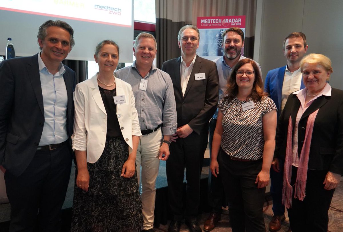 BVMed's tweet photo. Die Jury des #MedTechRadar Live 2019;
Aristotelis Nastos @NRWBANK
Anke Caßing @HTGF
Thom Rasche @EarlybirdVC
Dr. Marc-Pierre Möll @BVMed
Alexander Katzung @bbraun_de
Sandra Wirsching @medtechZWO
Benjamin Westerhoff @BARMER_Presse
Renate Harrington
https://t.co/SLXCaGoXrE https://t.co/qmEydF2SLE