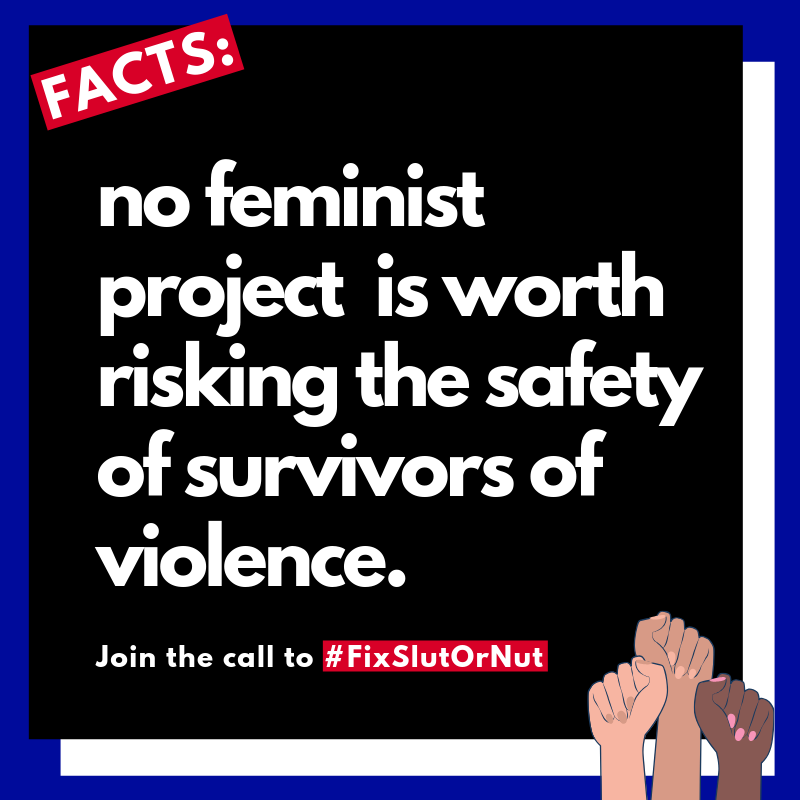 fixslutornut's tweet photo. #Feminist filmmakers of #SlutOrNut: The Diary of a Rape Trial included an experience of domestic violence they were explicitly asked not to screen due to safety issues it would create for a #QTBIPOC survivor. 

They did it anyway. 
#FixSlutOrNut #EndVAW #CanFem #MeToo #EndGBV https://t.co/elyhJMFmTY