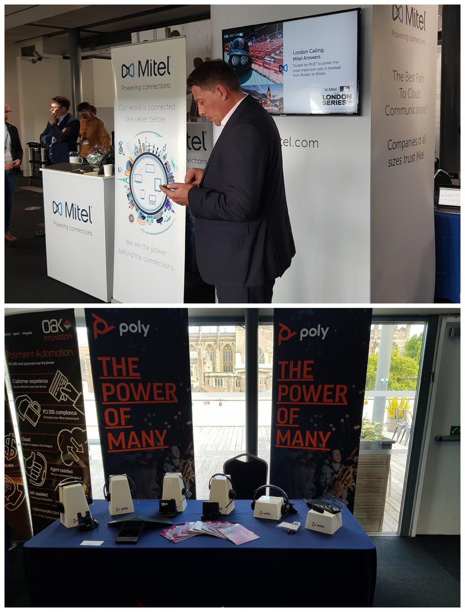 stevewills73's tweet image. All set for a day at #TechFusion2019 #mitel #poly #exertis