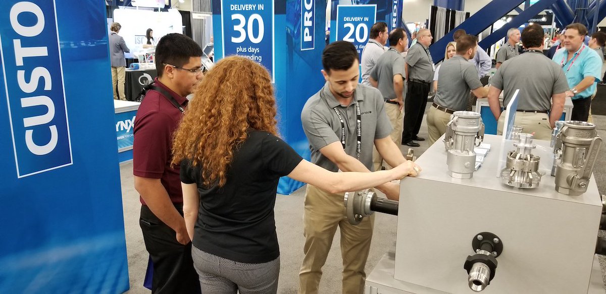 OPW_ES's tweet photo. ICYMI: The @ilta_terminals Show 2019 has been a perfect opportunity to share our improved loading delivery times and options. Today is your last chance to stop by Booth #741, but you can check out these pictures from the show. #EngineeringWhatsNext #ILTA19 #LiquidTerminal https://t.co/JwgIji4j18