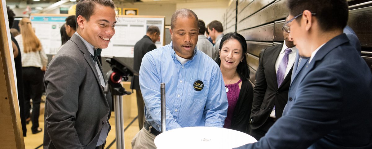 UMBC's tweet photo. “The COEIT Celebration allows our community to acknowledge the tremendous accomplishments of our faculty, students &amp;staff at all levels,” says @keithjbowman. Read more about this year's COEIT Celebration --> https://t.co/nTTpT61sKg #UMBCengineering #UMBCinformation #UMBCcomputing https://t.co/4sVstx2aYj