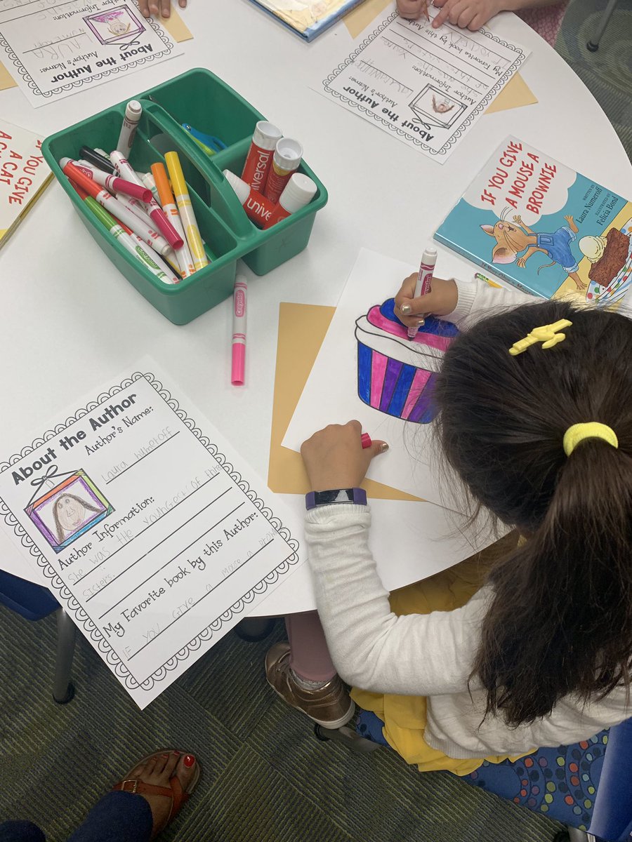 BookNerd401's tweet photo. Just wrapped up our Laura Numeroff and Felicia Bond author study!! We recorded our favorite book from the series
#wheelerschool
#kindergarten
#authorstudies
#illustratorstudies
#libraryclassrocks https://t.co/FdQLbWPEew