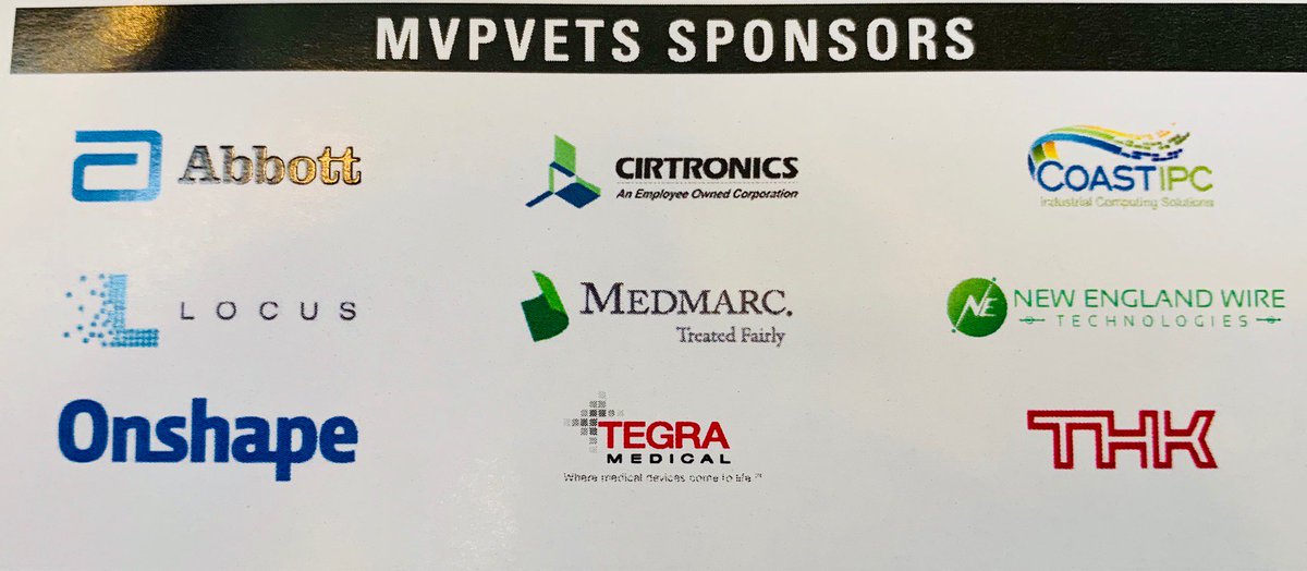 medtechveterans's tweet photo. A great day to be in #Boston for #DeviceTalks. We're grateful to our June 6th sponsors enabling 40+ to attend: @AbbottGlobal, @Cirtronics, @CoastIPC, @Locustec, @MedmarcIns, @NewEnglandWire, @Onshape, @TegraMedical, and @THK.  
#veterans #studentvets #mentoring #medtech #careers https://t.co/x6XKri5WKl