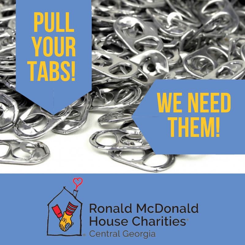 gespups's tweet photo. Save your pull tabs, please! We collect them for the Ronald McDonald House in Macon. https://t.co/6z2HVcnWee