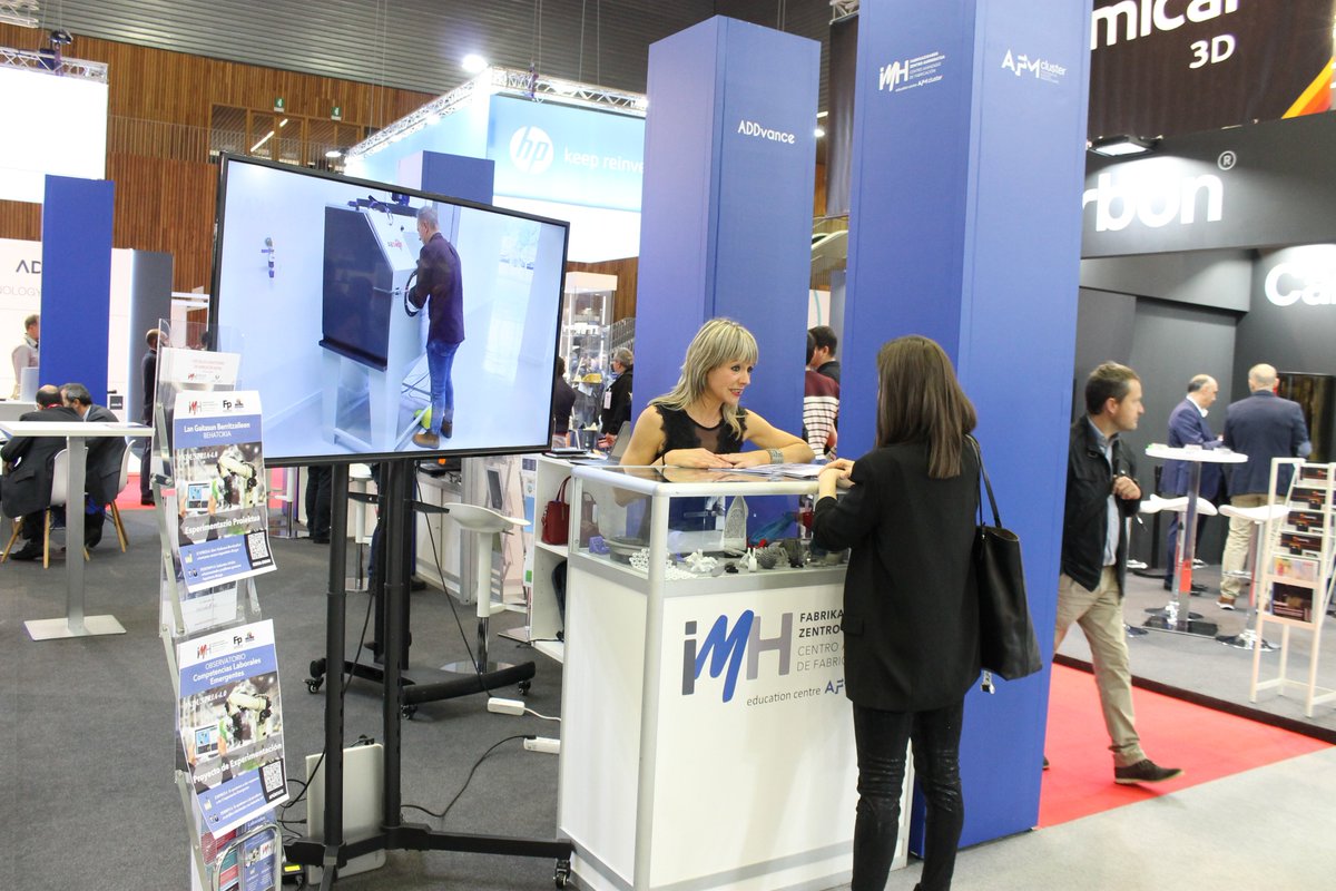 imhcampus's tweet photo. Mañana último día del +INDUSTRY. Visítanos y conoce las últimas novedades en el Pabellón 5 - Stand I13 Addimat o en la zona Workinn empleo #addimat #afmcluster #industry2019 #addit3d @ehuprest #3printing #workinn @BEC_Bilbao https://t.co/VFNKnk6SPd