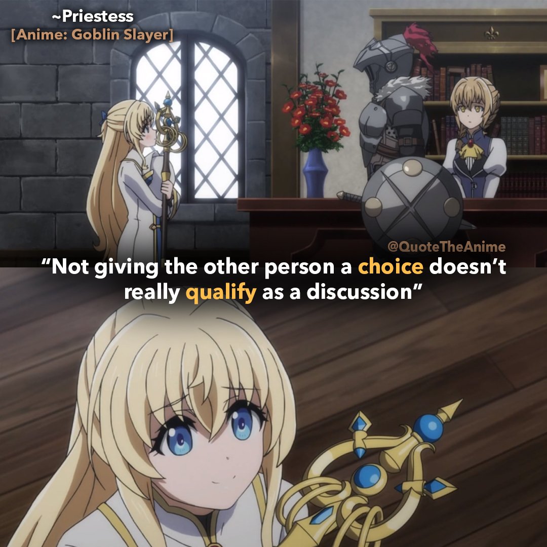 Anime: Goblin Slayer Quotes, by Goblin Slayer