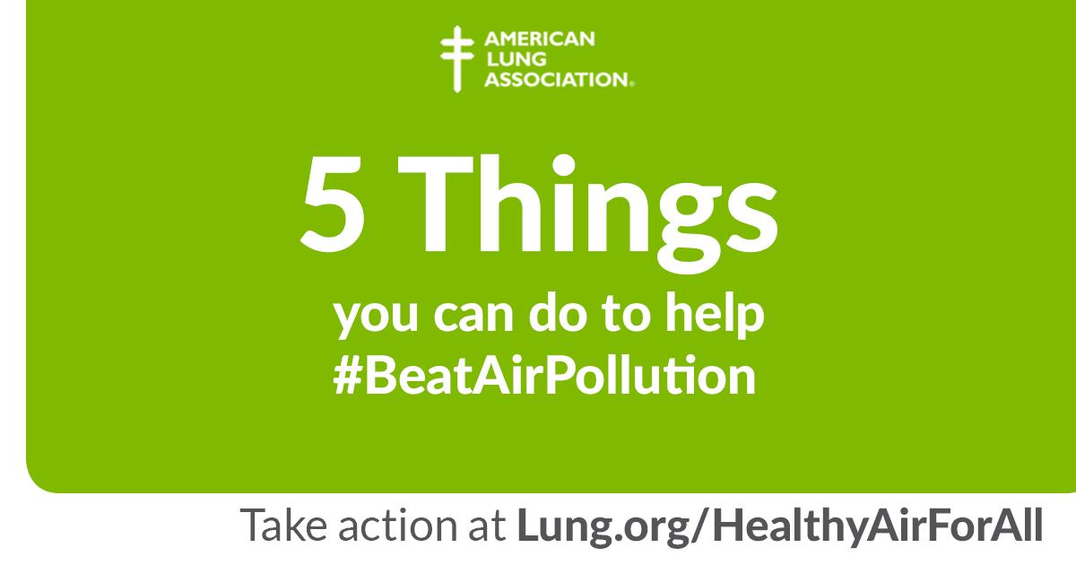 LungAssociation's tweet photo. Today is #WorldEnvironmentDay! Every year, @UNEnvironment World Environment Day promotes worldwide awareness &amp; action on a key theme. This year’s focus is #airpollution! #BeatAirPollution #HealthyAirForAll https://t.co/yEbpF3XriE https://t.co/elcHh8vMbG