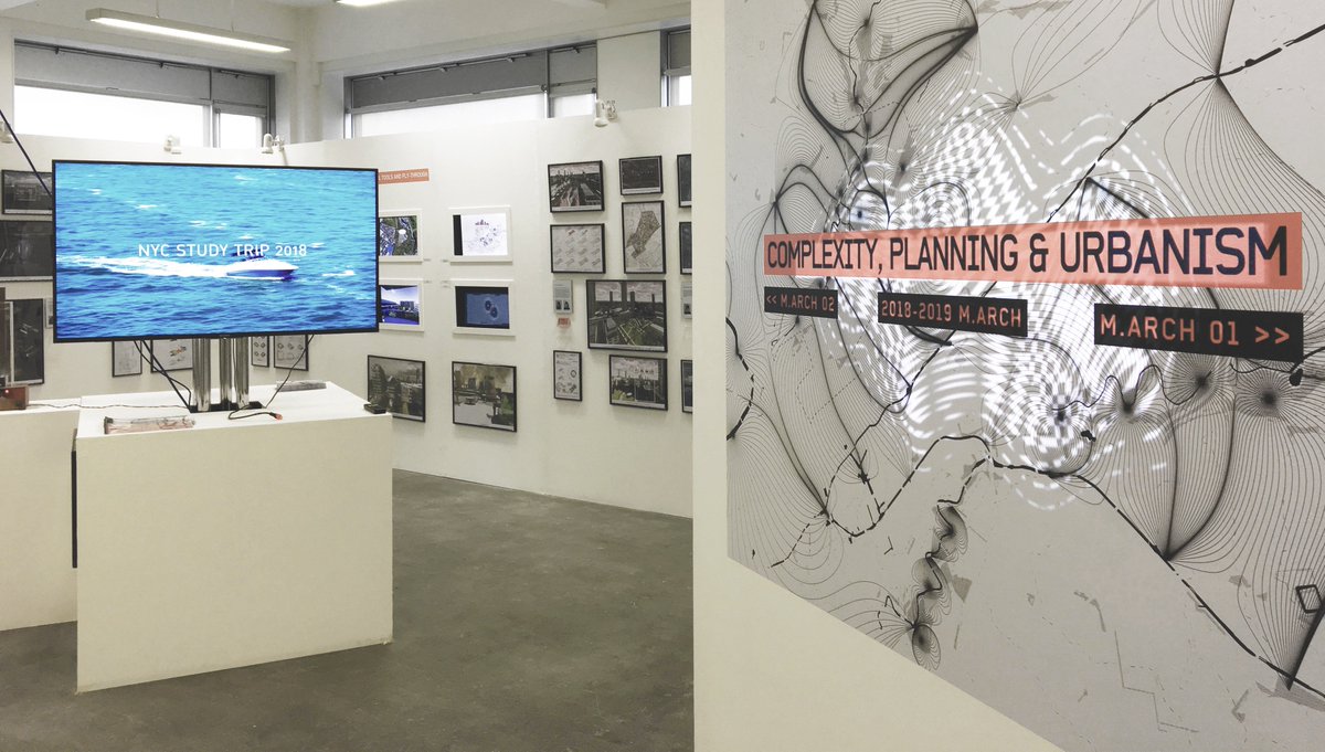 complexurbanism's tweet photo. This years CPU exhibition offically opens this Friday to all. Come to see it on the 7th floor of Chatham Building. Vinyl provided by @lustalux_ltd 
@TheMSArch #complexurban #architectsthatcode @ManMetUni @OfficialUoM https://t.co/URvZURLWez
