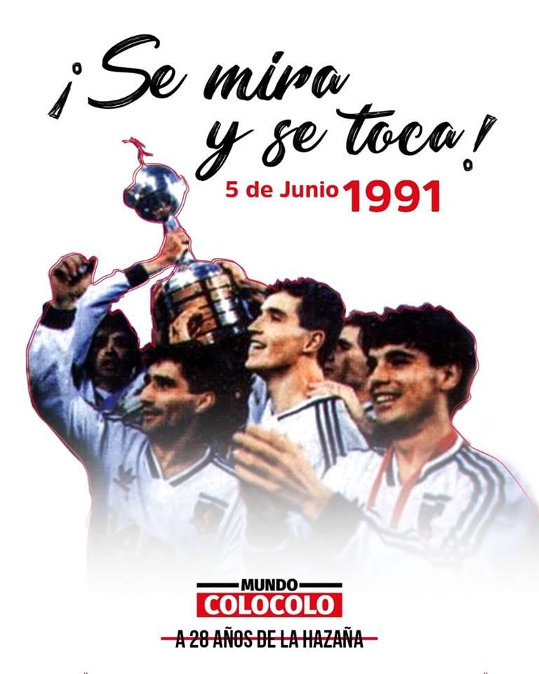 Cantemostodoscl's tweet photo. ¡Se mira y se toca!

Un 5 de junio de 1991, #ColoColo lograba la tan ansiada Copa Libertadores de América. https://t.co/GfOdi788OD