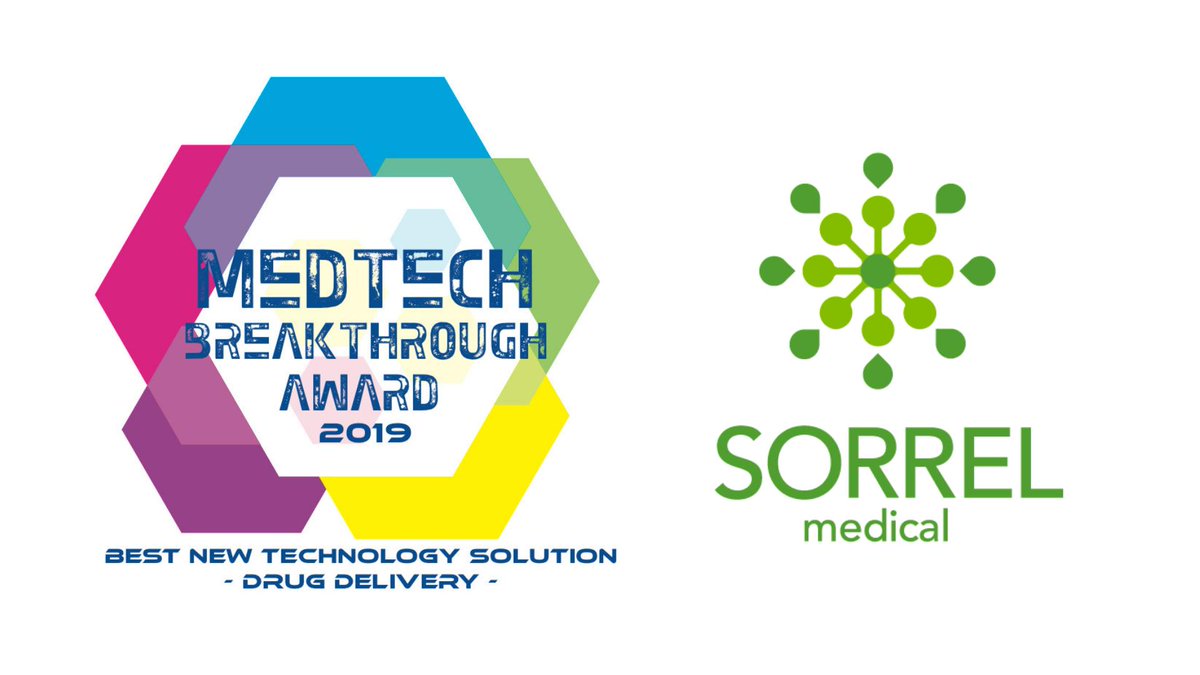 SorrelMedical's tweet photo. Sorrel Medical is proud to announce that our #wearable #drugdelivery platform has won the @MedTech_Awards for Best New Technology Solution in Drug Delivery, recognizing our patient-centric approach to self-administration. Read more: https://t.co/EKfiZq48Id https://t.co/Ht6gnebAZl