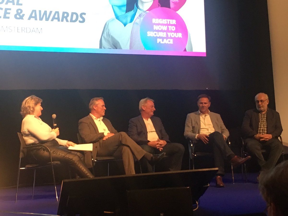SylvieBoucheron's tweet photo. Strong characters on stage today at the @EWPNEurope event in Amsterdam, moderated by our excellent @silviamensdorff @Chris_Skinner @dgwbirch @PeterKwakernaak @gijsboudewijn https://t.co/ddfI5T8Qg1
