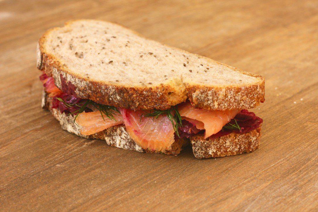 iggysbakery's tweet photo. Alert--we have a new sandwich! Smoked salmon with pickled beets, goat cheese, and dill on dark rye bread. Every Wednesday and Saturday! Get those omega 3s in. #LunchLife https://t.co/XSMyV09nhu