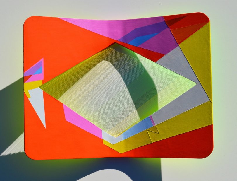 Using spatial arrangements, bursts of light, bright digital colors and geometric shapes, artist Xuan Chen invites you to view her art from different angles as her wall sculptures explore light and space ow.ly/1yLL50usPNu