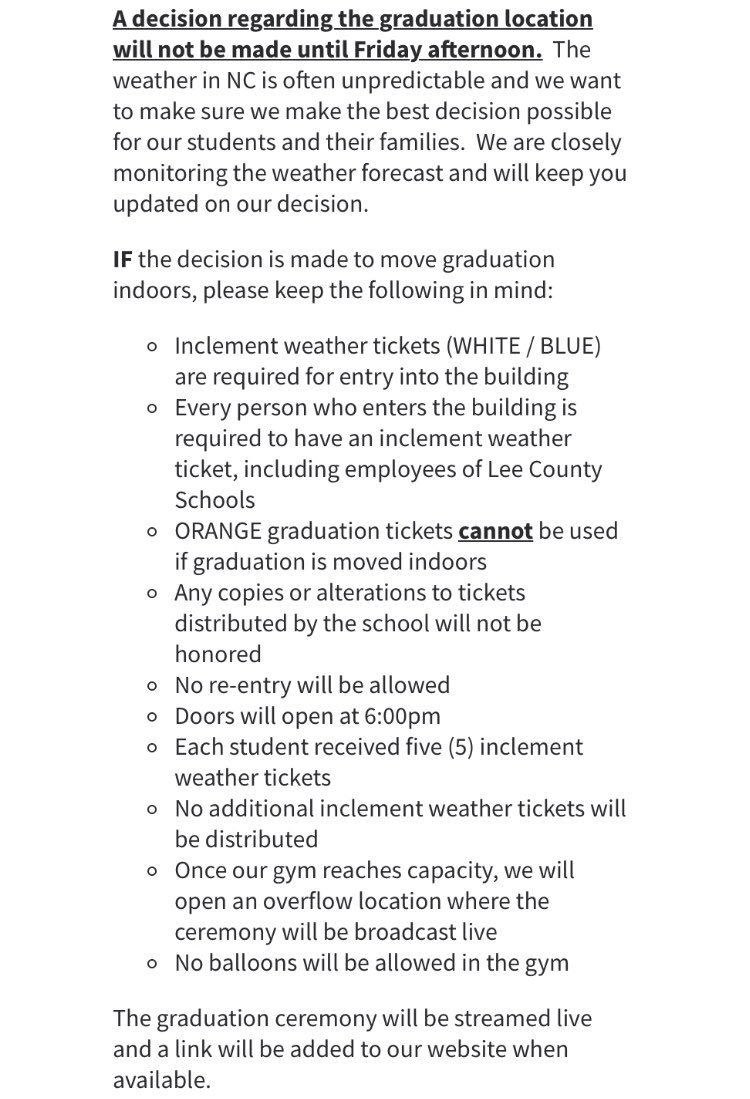 SoLeeHS's tweet photo. Important Graduation Information: https://t.co/Phm1Nlnprz