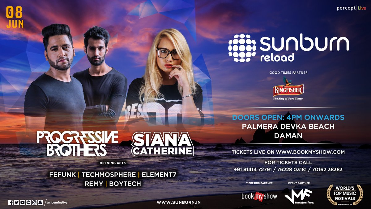 SunburnFestival's tweet photo. #Daman - See you at 'Palmera Devka Beach' on 8th June 2019 for #SunburnReload Night
For more info: +91 8141472791 / 7622803181 / 7016238383 https://t.co/5dSmlhuuMP