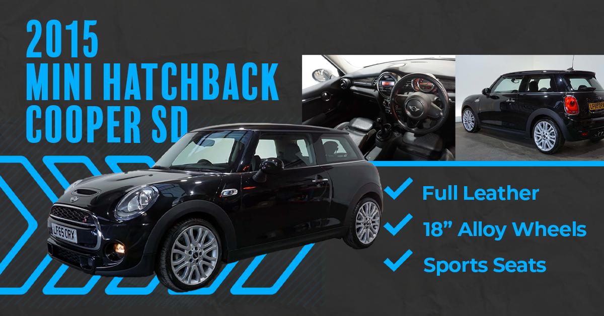 BigMotoringWrld's tweet image. Check out the 2015 #MiniHatchback Cooper SD ⭐ Incredible features including full leather interior, 18" Alloy Wheels, sports seats and loads more. ⭐

Available now for £8,500 or just £118 p/m. 🤩 Message us for details or check out the full spec here: bit.ly/2Z2tAI2