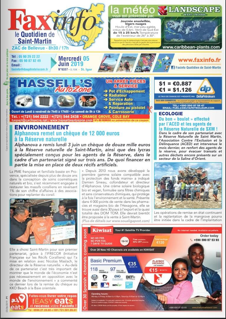ALPHANOVA SUN fait un don de 12 000 euros pour financer la réimplantation de coraux par bouturage sur des récifs à ST MARTIN.

Lire l'article : soualigapost.com/fr/actualite/2…

#corail #cremesolaire #coral #suncream #bio #Ecologie #protection #solaire 
alphanova.fr