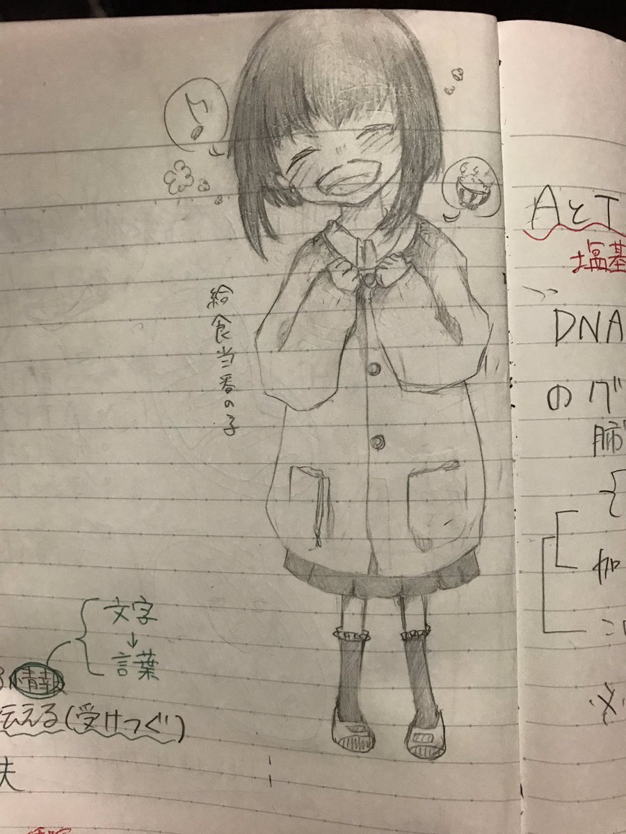 えみ On Twitter なかなか表情が可愛い子が描けました なんのノート